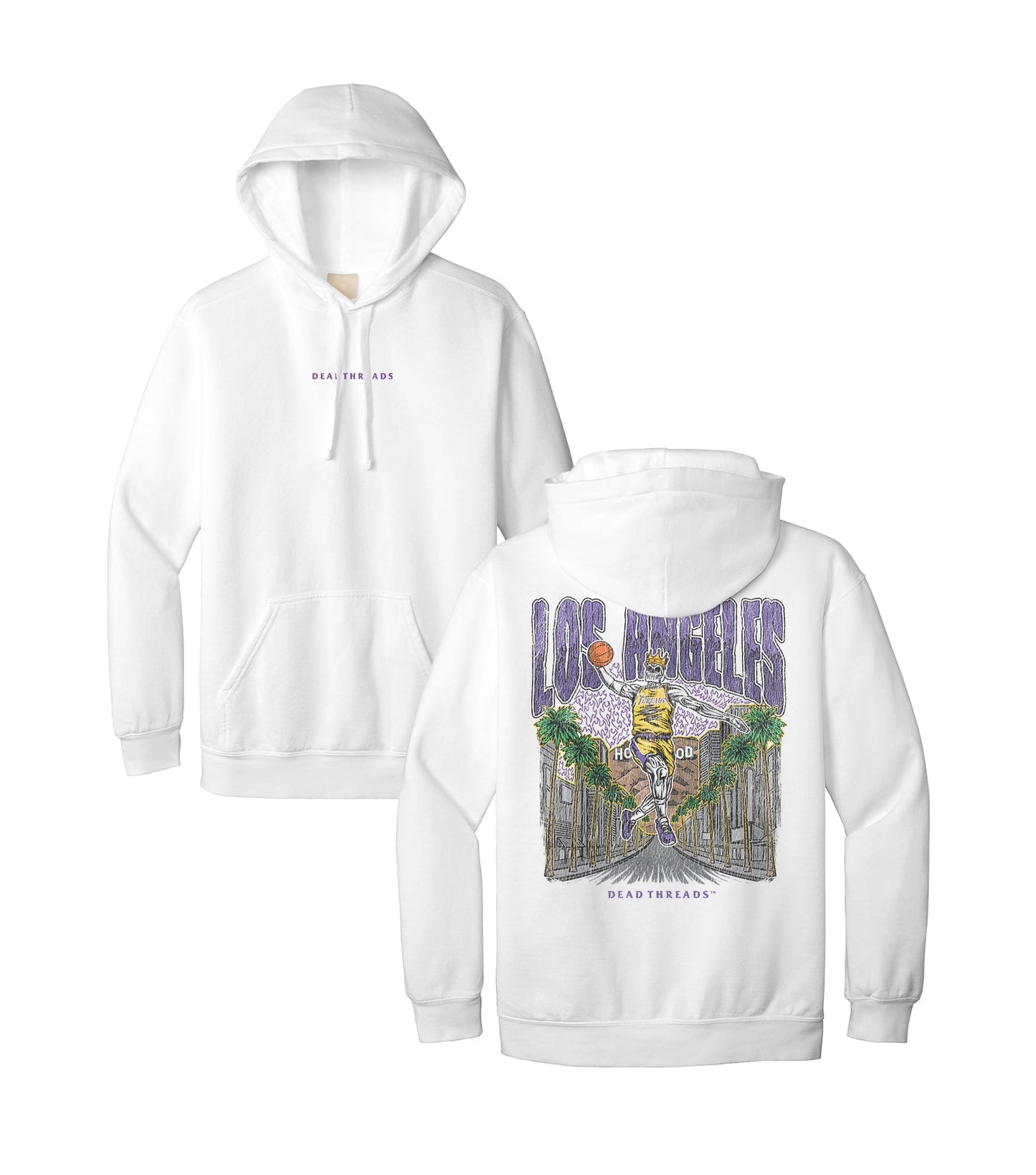 LOS ANGELES BASKETBALL - “DT ESSENTIAL" HOODIE – Hoodie – Dead Threads Apparel