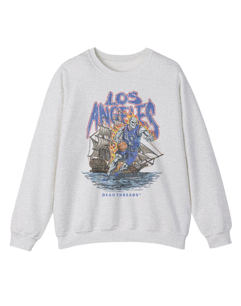 LOS ANGELES BASKETBALL v2 CREWNECK SWEATSHIRT – Sweatshirt – Dead Threads Apparel