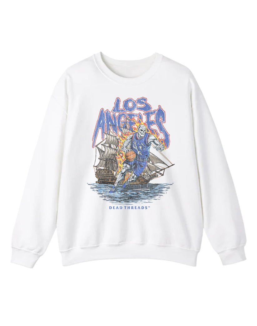 LOS ANGELES BASKETBALL v2 CREWNECK SWEATSHIRT – Sweatshirt – Dead Threads Apparel