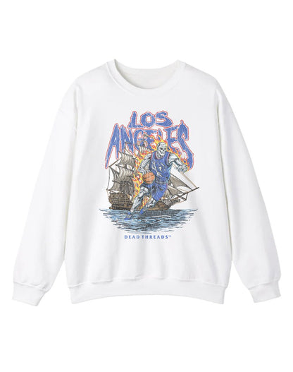 LOS ANGELES BASKETBALL v2 CREWNECK SWEATSHIRT – Sweatshirt – Dead Threads Apparel