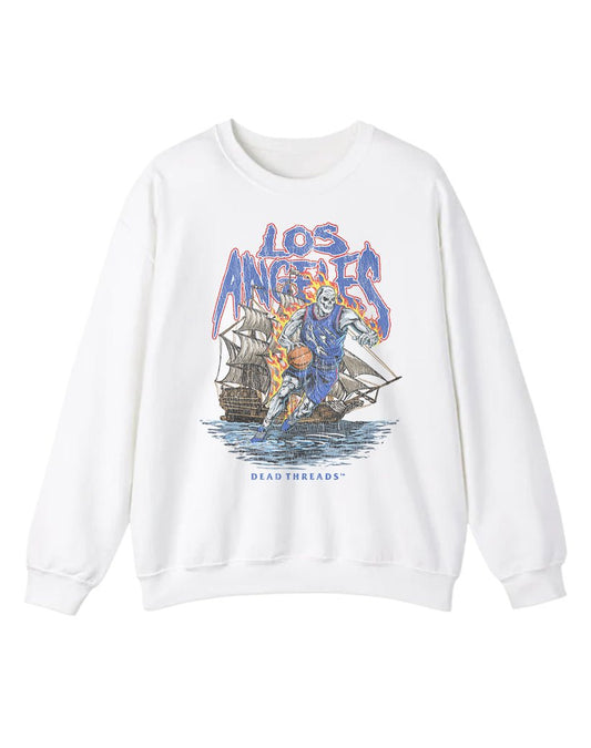 LOS ANGELES BASKETBALL v2 CREWNECK SWEATSHIRT – Sweatshirt – Dead Threads Apparel