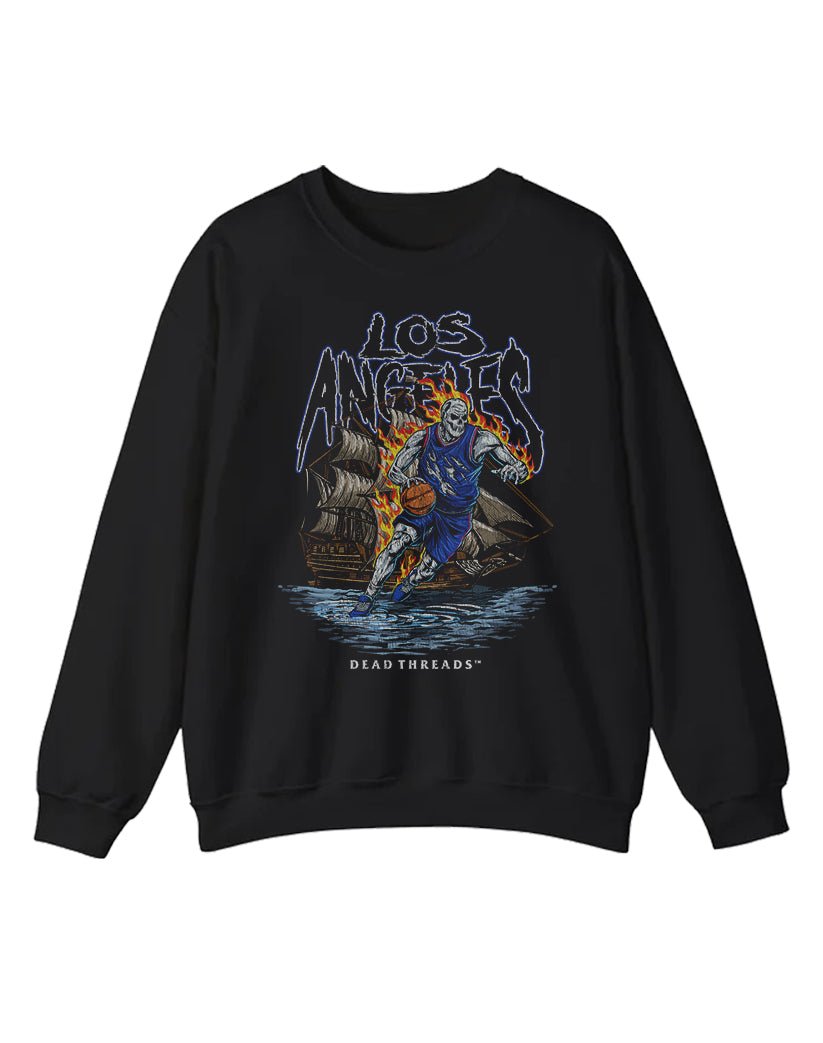LOS ANGELES BASKETBALL v2 CREWNECK SWEATSHIRT – Sweatshirt – Dead Threads Apparel