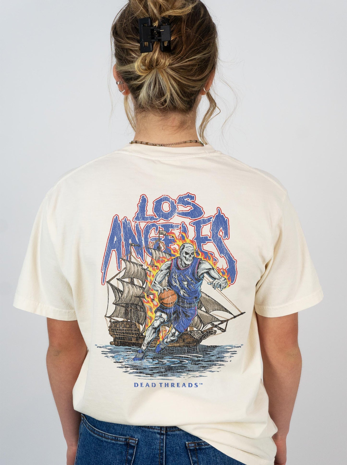 LOS ANGELES BASKETBALL v2 - “DT ESSENTIAL" PREMIUM T - SHIRT – T-Shirt – Dead Threads Apparel