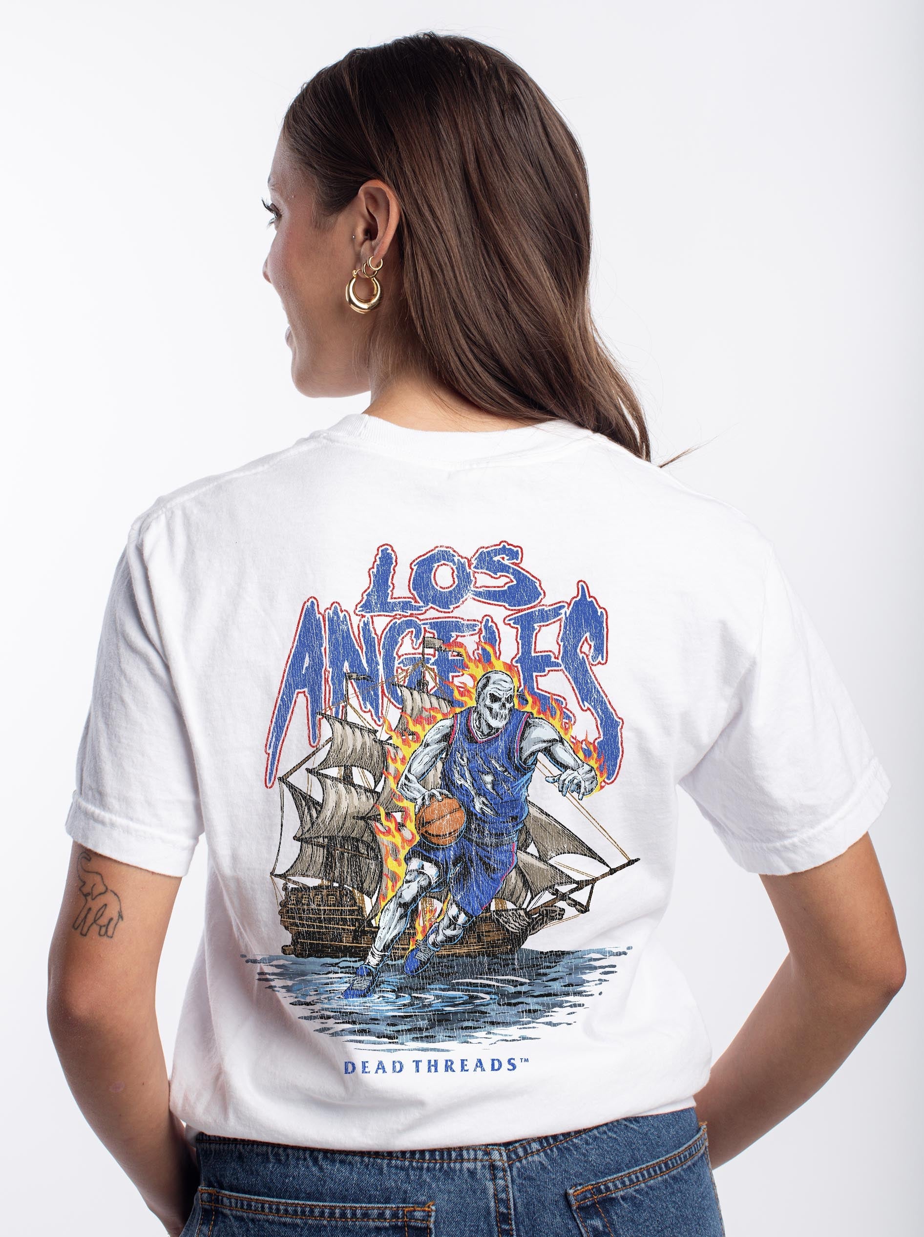 LOS ANGELES BASKETBALL v2 - “DT ESSENTIAL" PREMIUM T - SHIRT – T-Shirt – Dead Threads Apparel