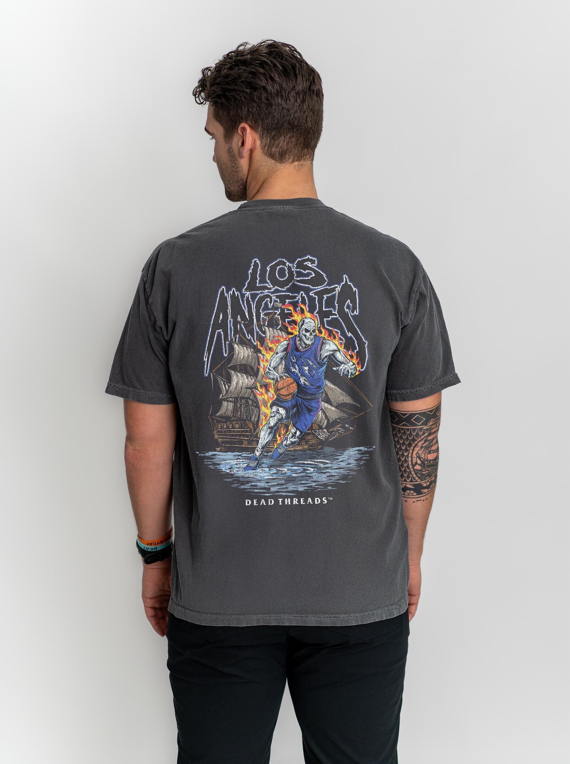 LOS ANGELES BASKETBALL v2 - “DT ESSENTIAL" PREMIUM T - SHIRT – T-Shirt – Dead Threads Apparel
