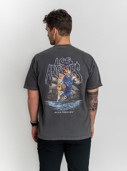 LOS ANGELES BASKETBALL v2 - “DT ESSENTIAL" PREMIUM T - SHIRT – T-Shirt – Dead Threads Apparel