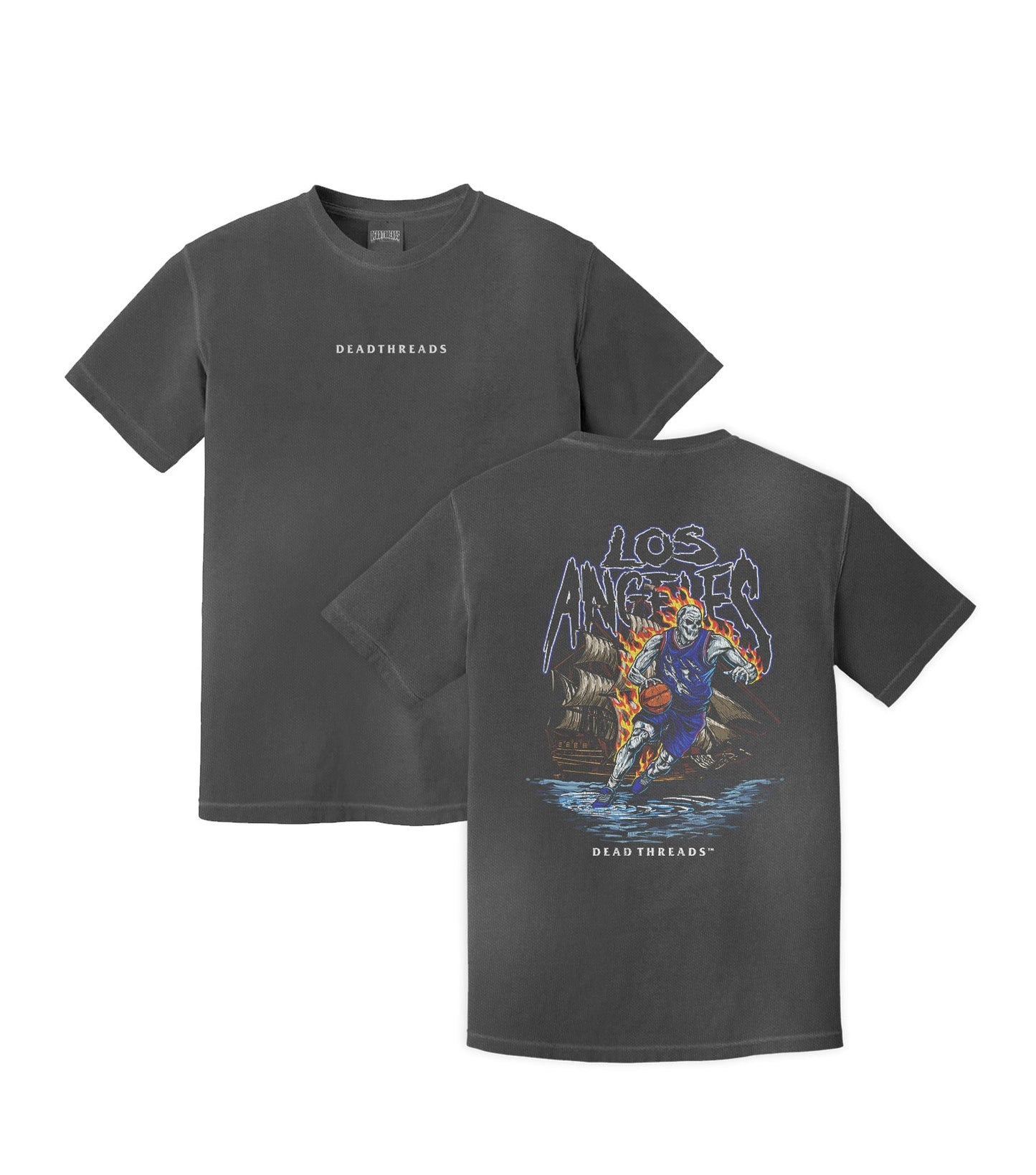 LOS ANGELES BASKETBALL v2 - “DT ESSENTIAL" PREMIUM T - SHIRT – T-Shirt – Dead Threads Apparel