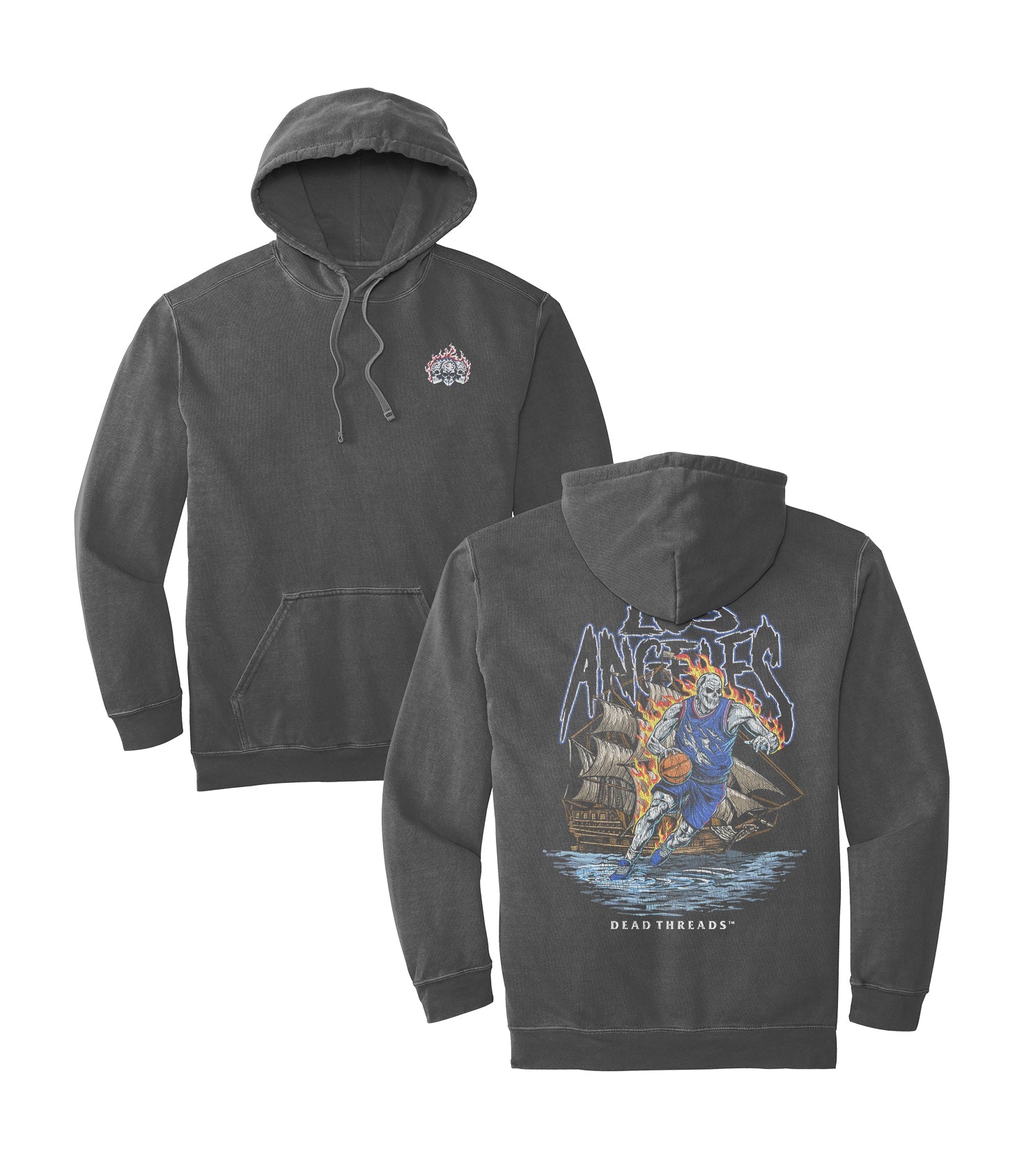 LOS ANGELES BASKETBALL v2 - HOODIE – Hoodie – Dead Threads Apparel