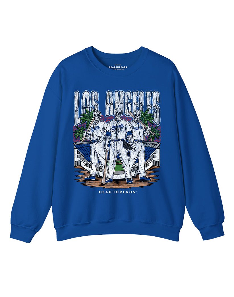 LOS ANGELES "BLUE" BASEBALL CREWNECK SWEATSHIRT – Sweatshirt – Dead Threads Apparel
