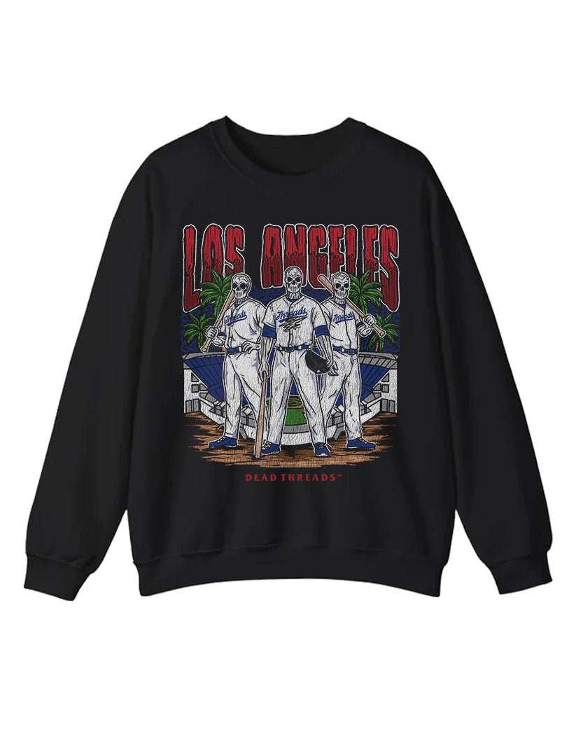 LOS ANGELES "BLUE" BASEBALL CREWNECK SWEATSHIRT – Sweatshirt – Dead Threads Apparel