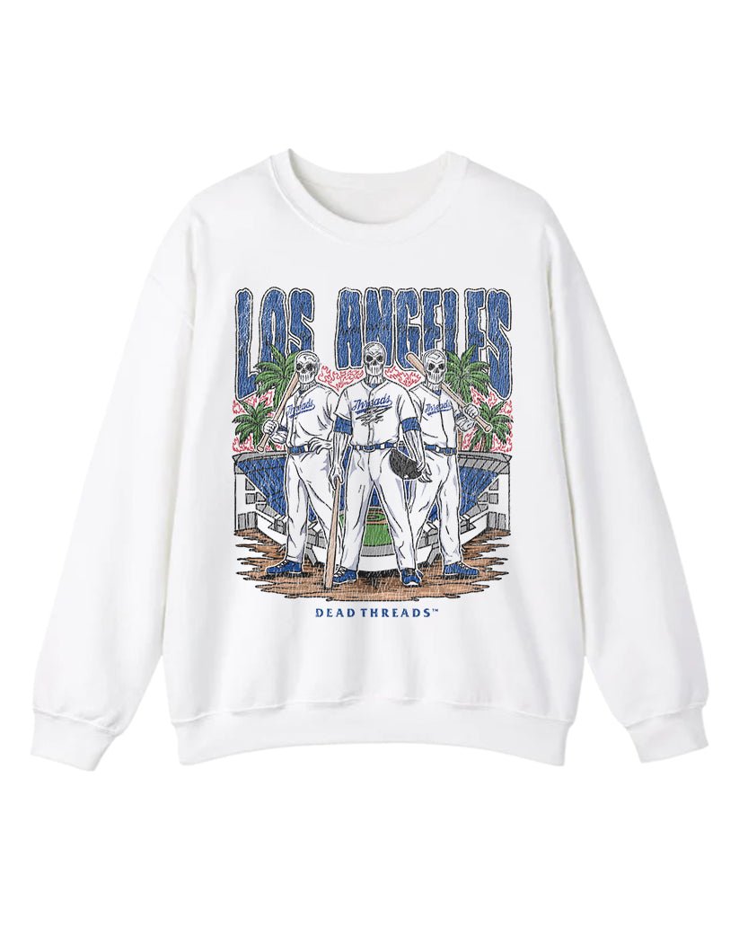 LOS ANGELES "BLUE" BASEBALL CREWNECK SWEATSHIRT – Sweatshirt – Dead Threads Apparel