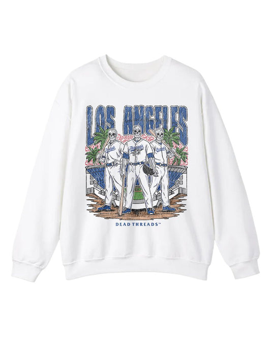 LOS ANGELES "BLUE" BASEBALL CREWNECK SWEATSHIRT – Sweatshirt – Dead Threads Apparel