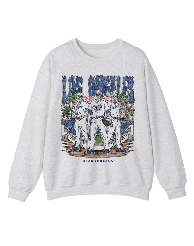 LOS ANGELES "BLUE" BASEBALL CREWNECK SWEATSHIRT – Sweatshirt – Dead Threads Apparel