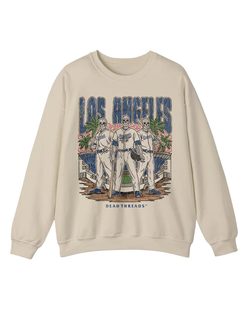 LOS ANGELES "BLUE" BASEBALL CREWNECK SWEATSHIRT – Sweatshirt – Dead Threads Apparel