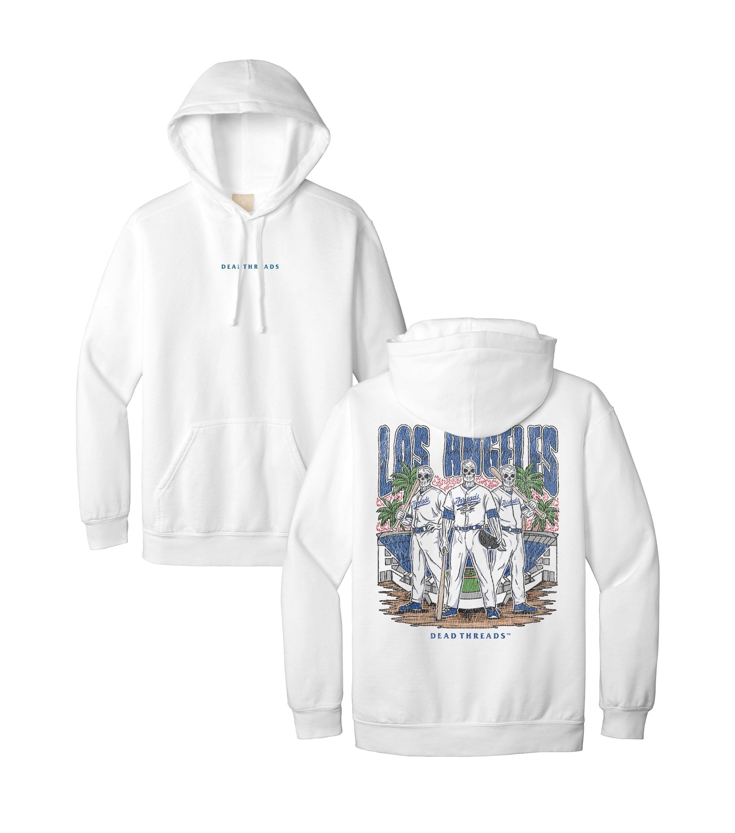 LOS ANGELES "BLUE" BASEBALL - “DT ESSENTIAL" HOODIE – Hoodie – Dead Threads Apparel