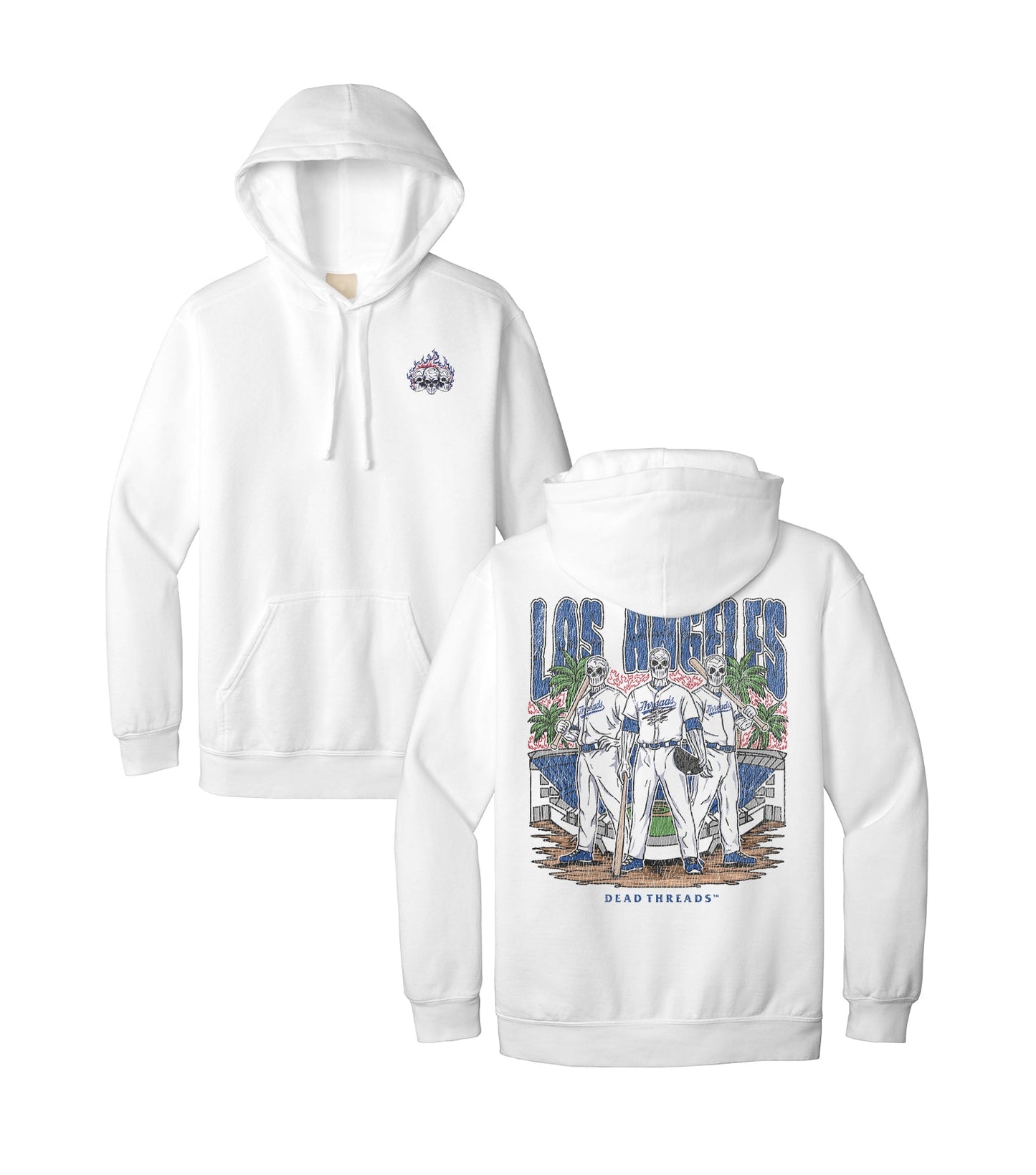 LOS ANGELES "BLUE" BASEBALL - HOODIE – Hoodie – Dead Threads Apparel