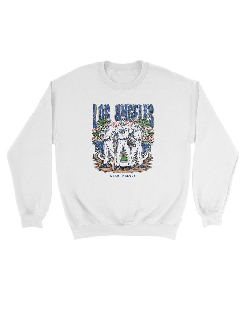 LOS ANGELES "BLUE" BASEBALL KIDS CREWNECK SWEATSHIRT – Kids clothes – Dead Threads Apparel