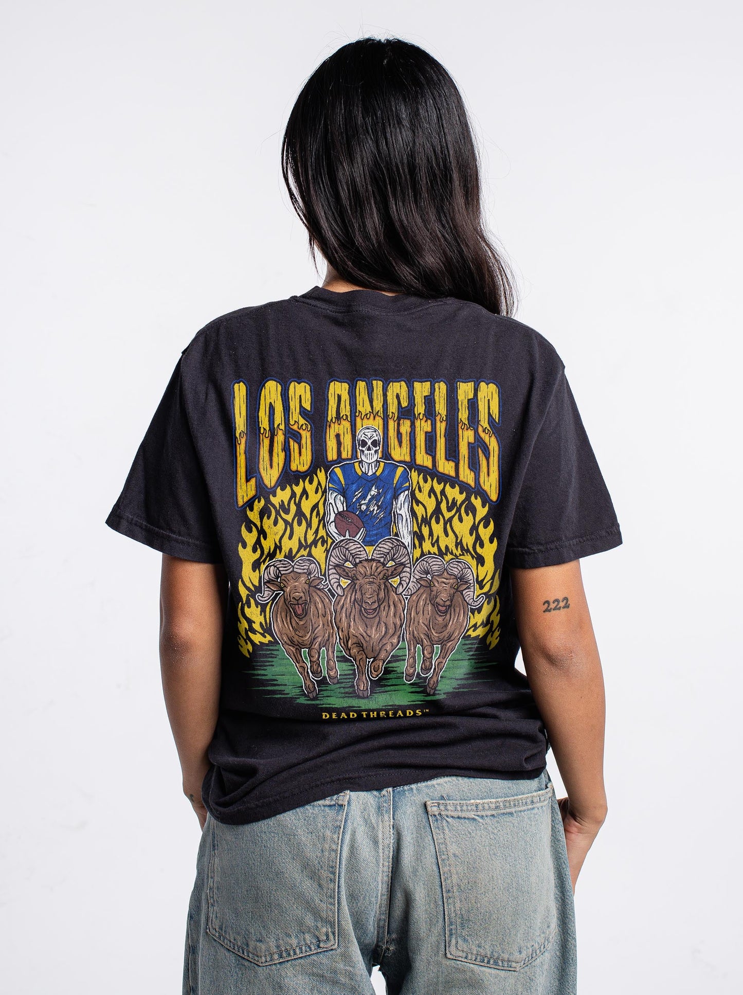 LOS ANGELES FOOTBALL - “3 SKULL” PREMIUM T - SHIRT – T-Shirt – Dead Threads Apparel