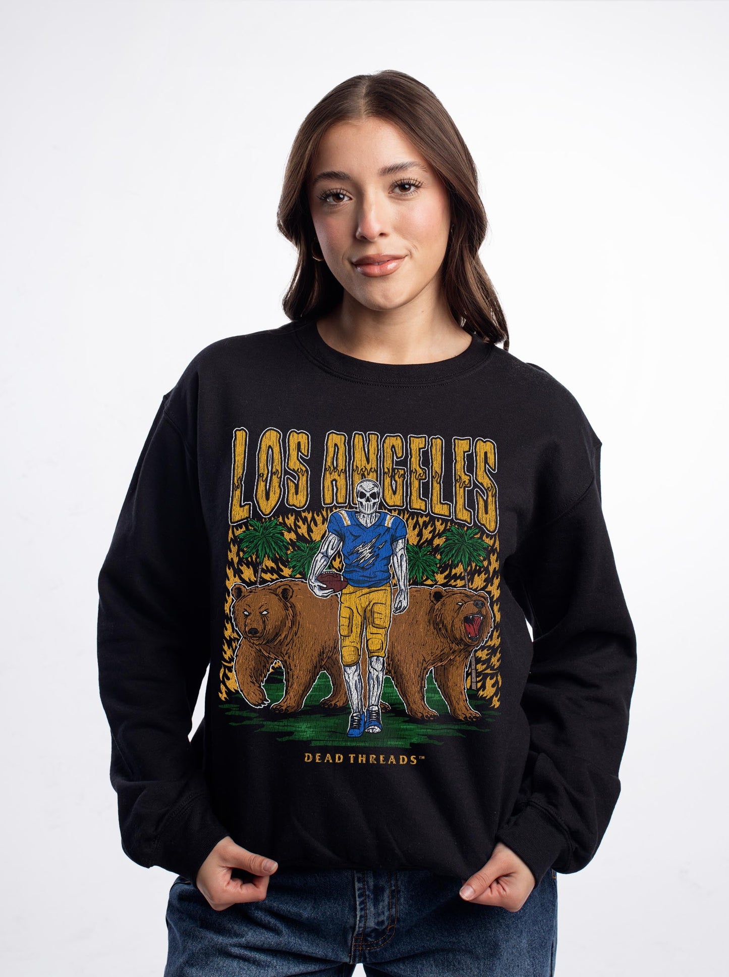 LOS ANGELES FOOTBALL CREWNECK SWEATSHIRT – Sweatshirt – Dead Threads Apparel