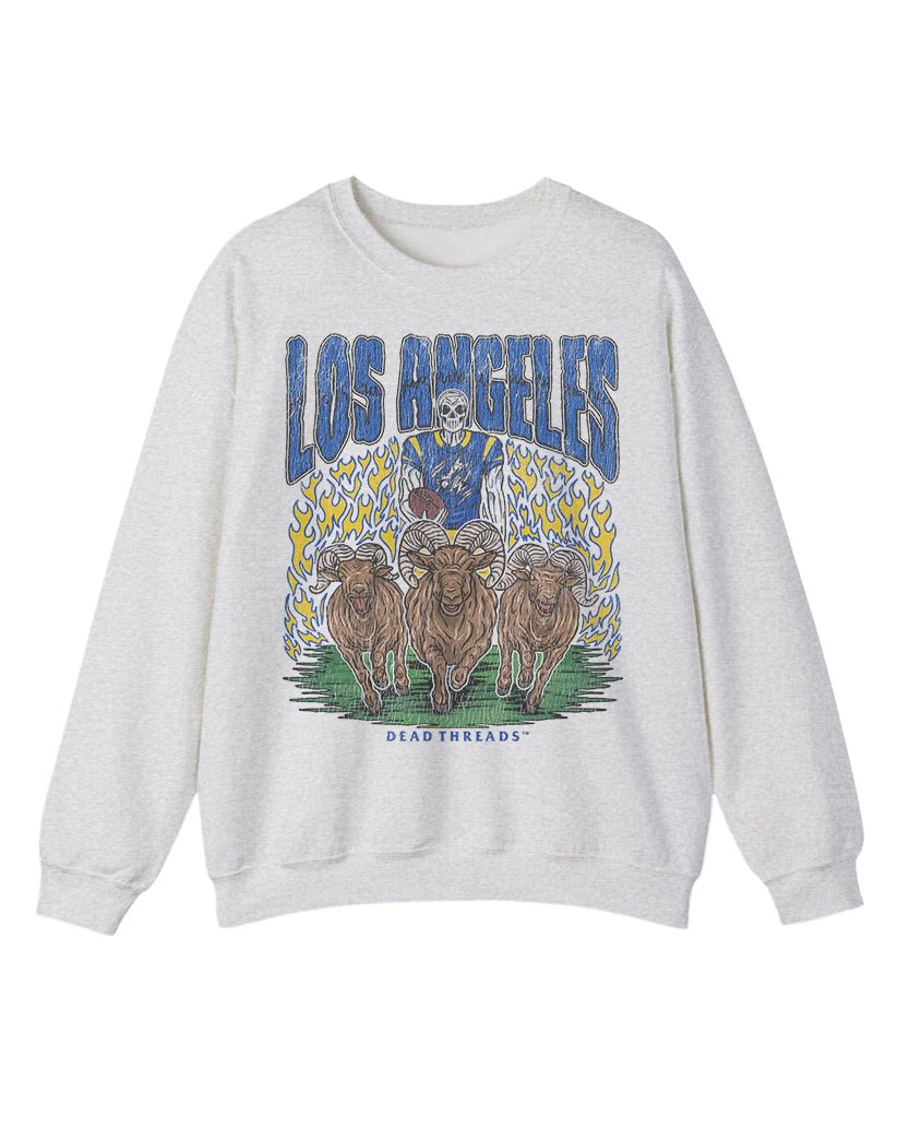LOS ANGELES FOOTBALL CREWNECK SWEATSHIRT – Sweatshirt – Dead Threads Apparel