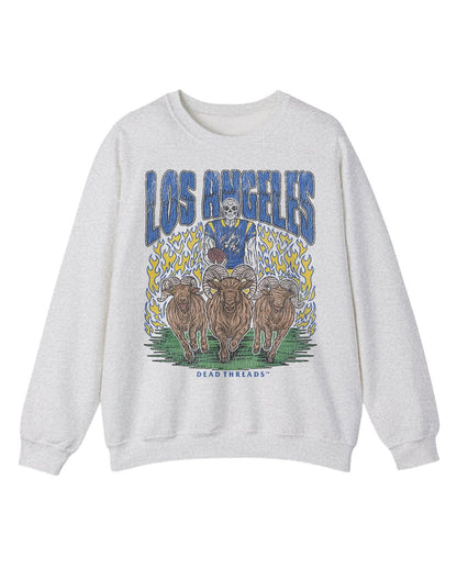 LOS ANGELES FOOTBALL CREWNECK SWEATSHIRT – Sweatshirt – Dead Threads Apparel