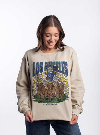 LOS ANGELES FOOTBALL CREWNECK SWEATSHIRT – Sweatshirt – Dead Threads Apparel