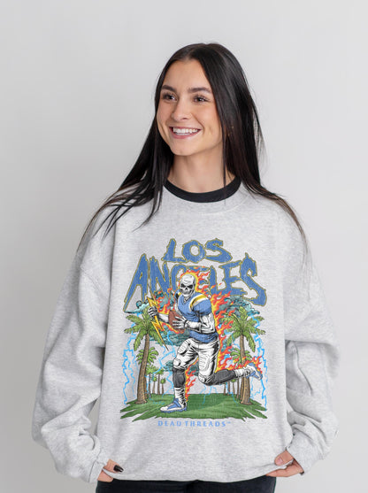 LOS ANGELES FOOTBALL CREWNECK SWEATSHIRT – Sweatshirt – Dead Threads Apparel