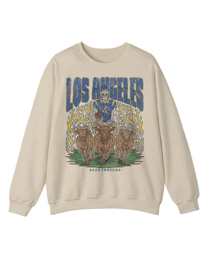 LOS ANGELES FOOTBALL CREWNECK SWEATSHIRT – Sweatshirt – Dead Threads Apparel