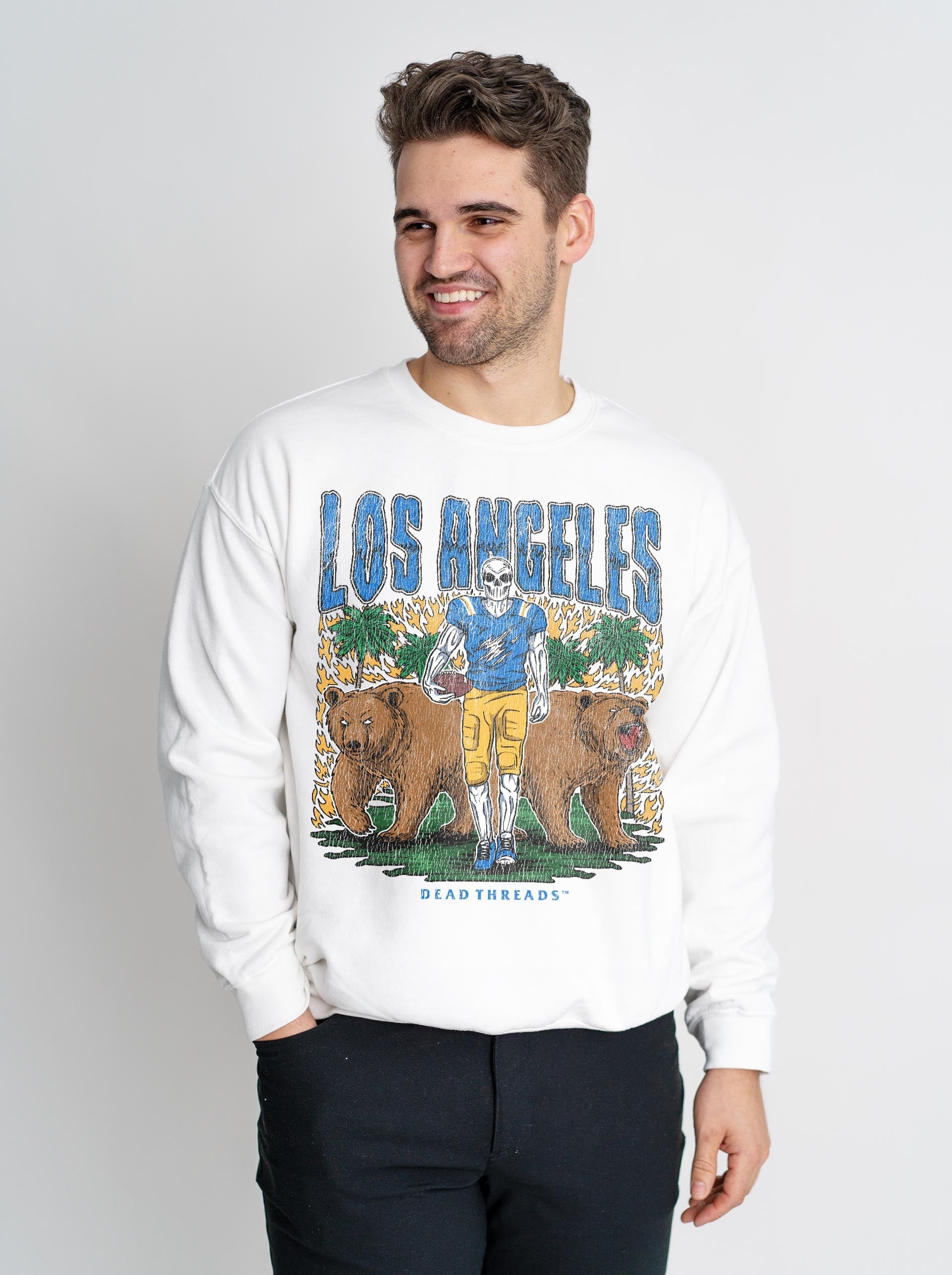 LOS ANGELES FOOTBALL CREWNECK SWEATSHIRT – Sweatshirt – Dead Threads Apparel