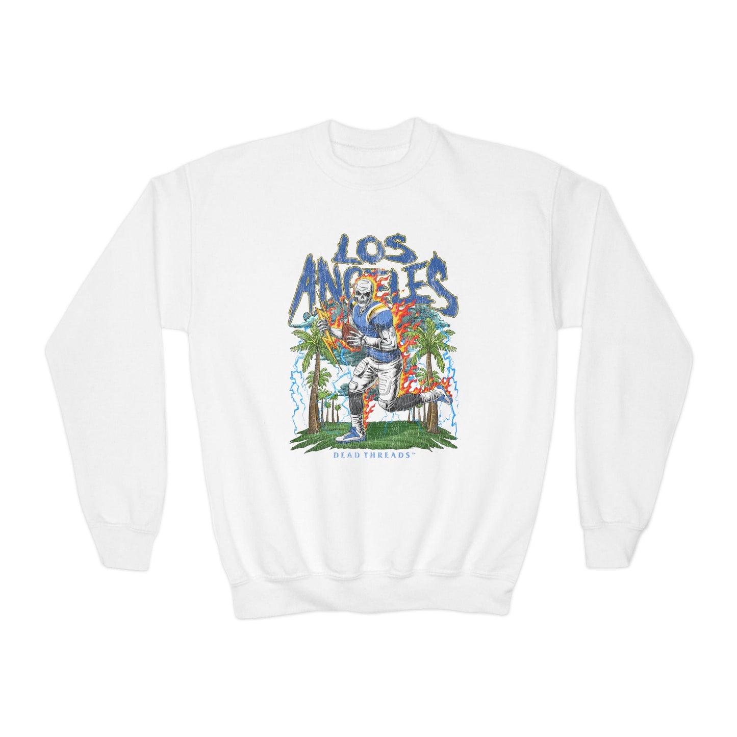 LOS ANGELES FOOTBALL KIDS CREWNECK SWEATSHIRT – Kids clothes – Dead Threads Apparel