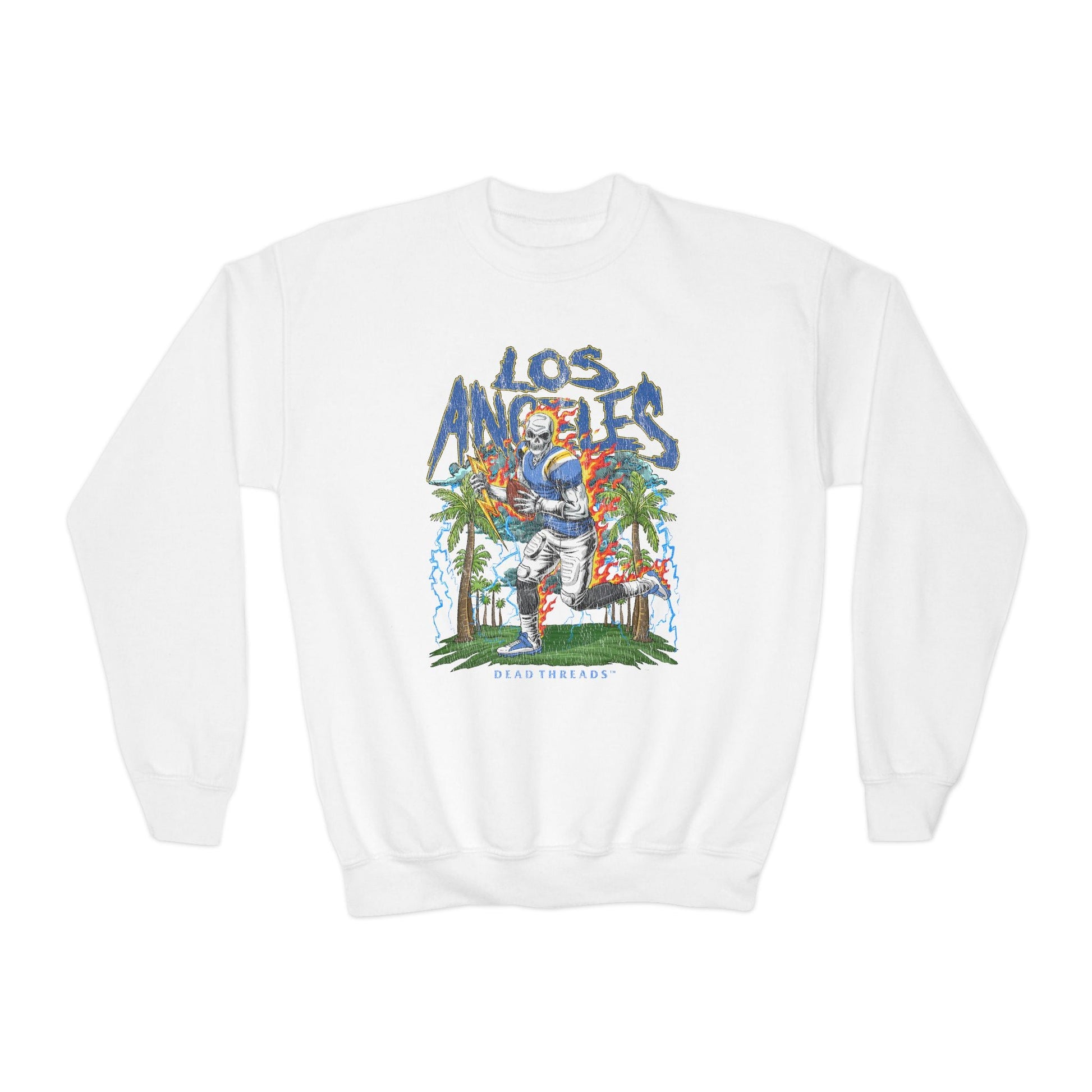 LOS ANGELES FOOTBALL KIDS CREWNECK SWEATSHIRT – Kids clothes – Dead Threads Apparel