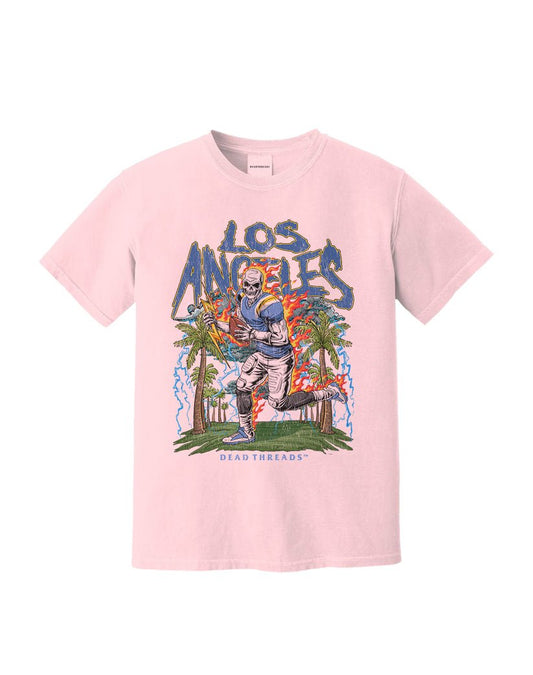 LOS ANGELES FOOTBALL - PINK – T-Shirt – Dead Threads Apparel