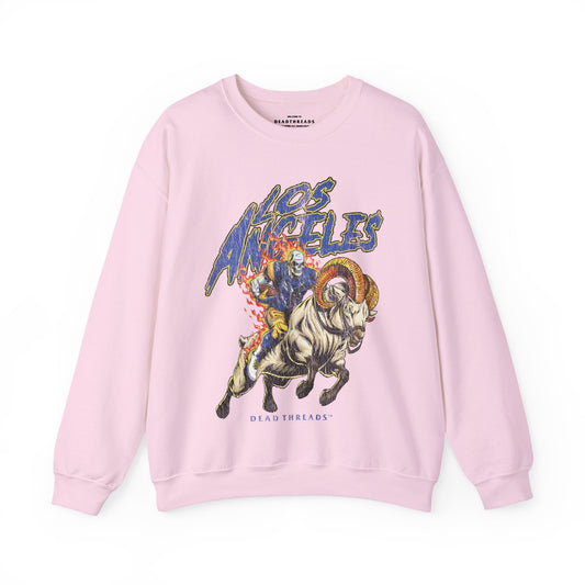 LOS ANGELES FOOTBALL v2 CREWNECK SWEATSHIRT - PINK – Sweatshirt – Dead Threads Apparel