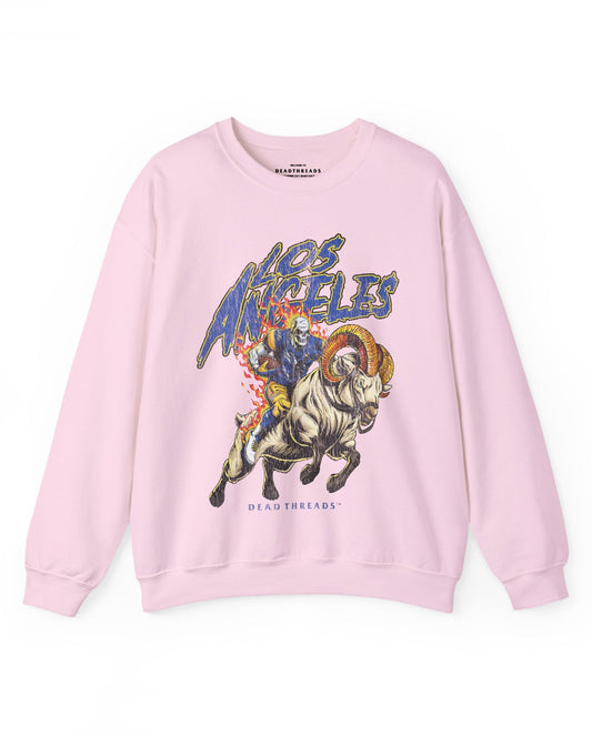 LOS ANGELES FOOTBALL v2 CREWNECK SWEATSHIRT - PINK – Sweatshirt – Dead Threads Apparel