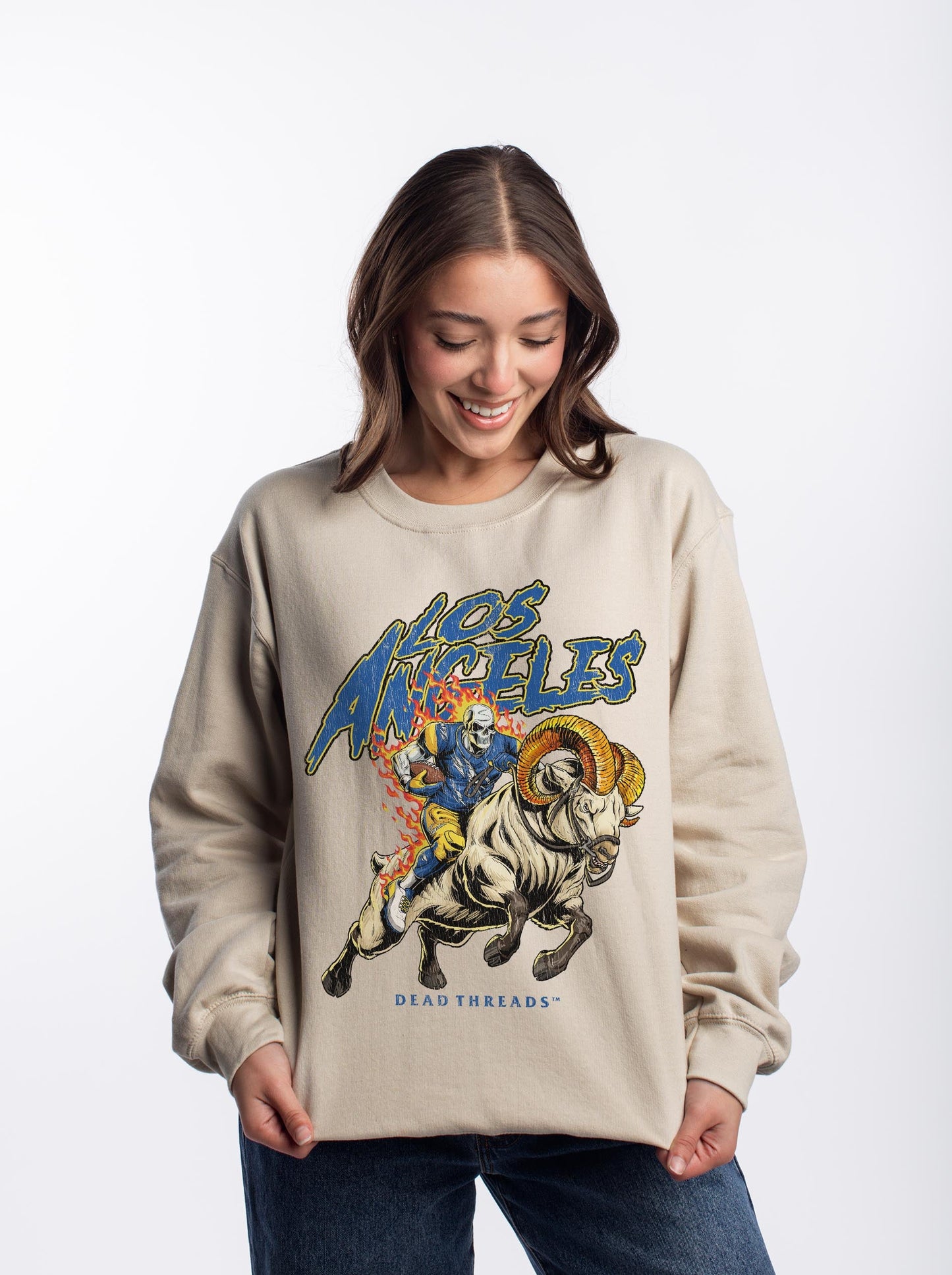 LOS ANGELES FOOTBALL v2 CREWNECK SWEATSHIRT – Sweatshirt – Dead Threads Apparel