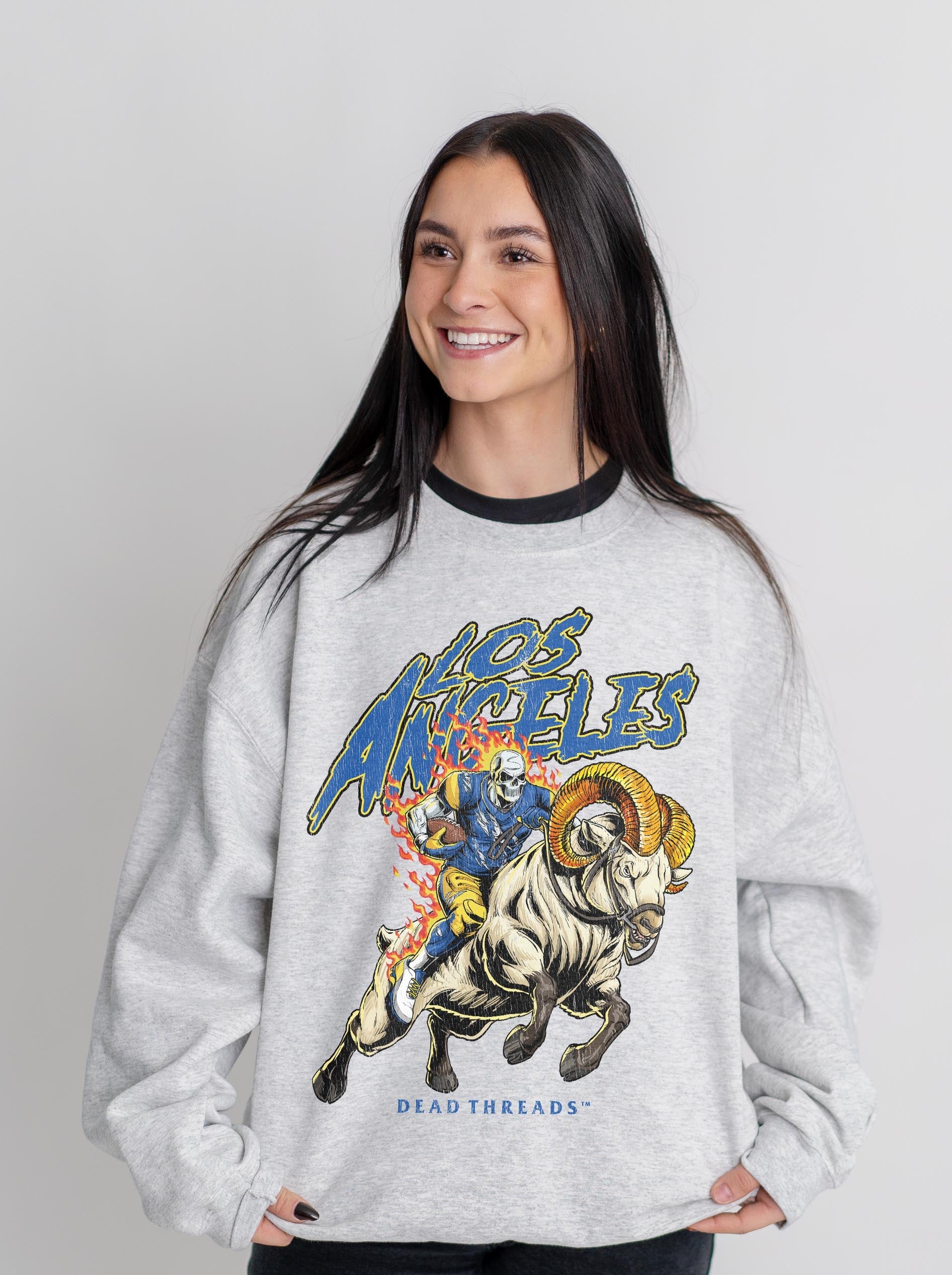 LOS ANGELES FOOTBALL v2 CREWNECK SWEATSHIRT – Sweatshirt – Dead Threads Apparel