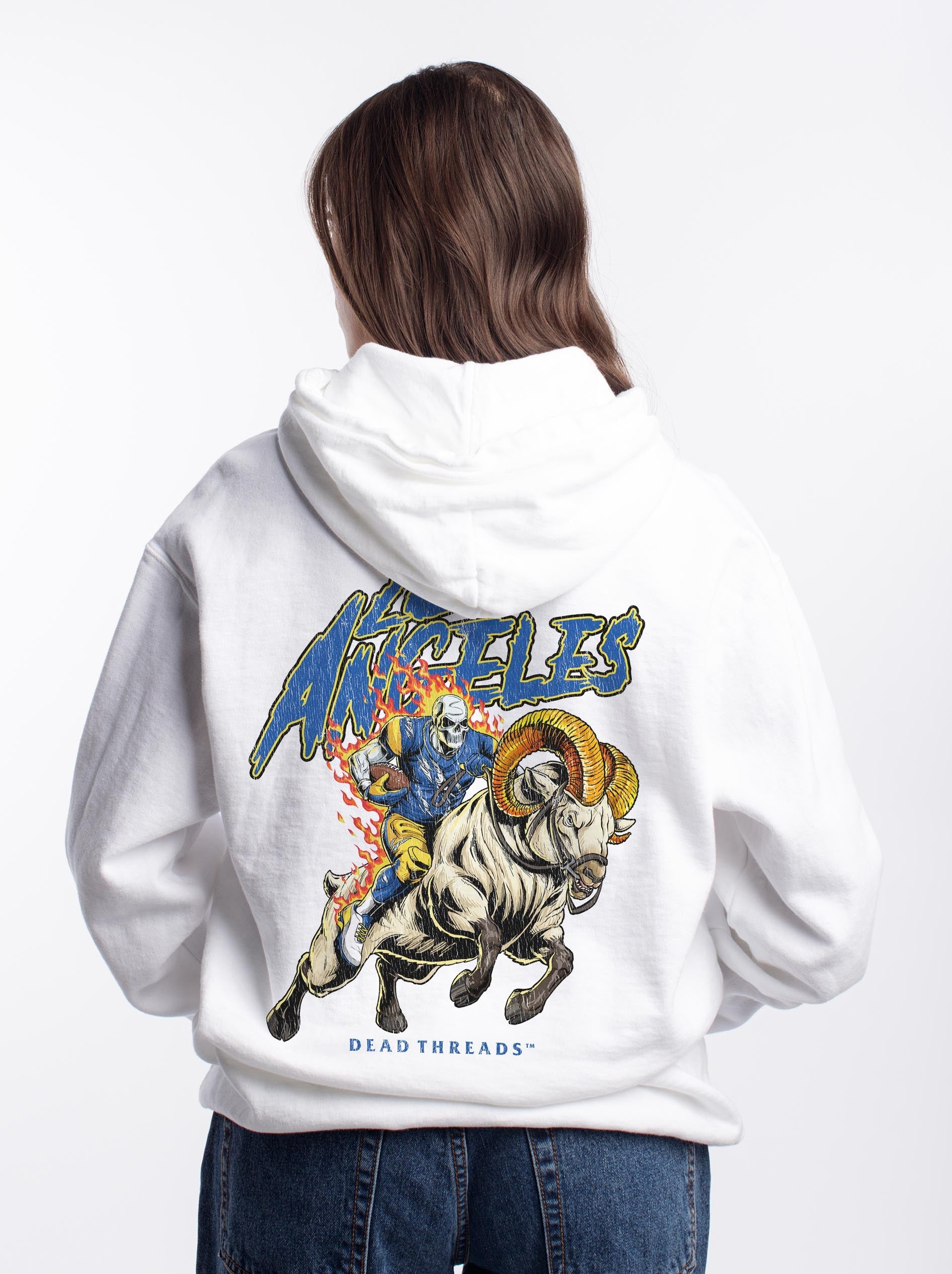 LOS ANGELES FOOTBALL v2 - “DT ESSENTIAL" HOODIE – Hoodie – Dead Threads Apparel
