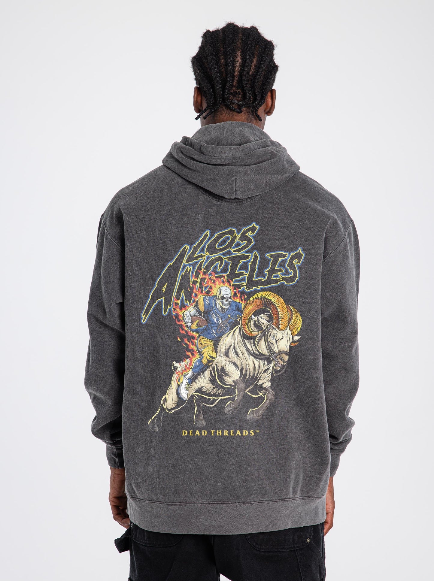LOS ANGELES FOOTBALL v2 - “DT ESSENTIAL" HOODIE – Hoodie – Dead Threads Apparel