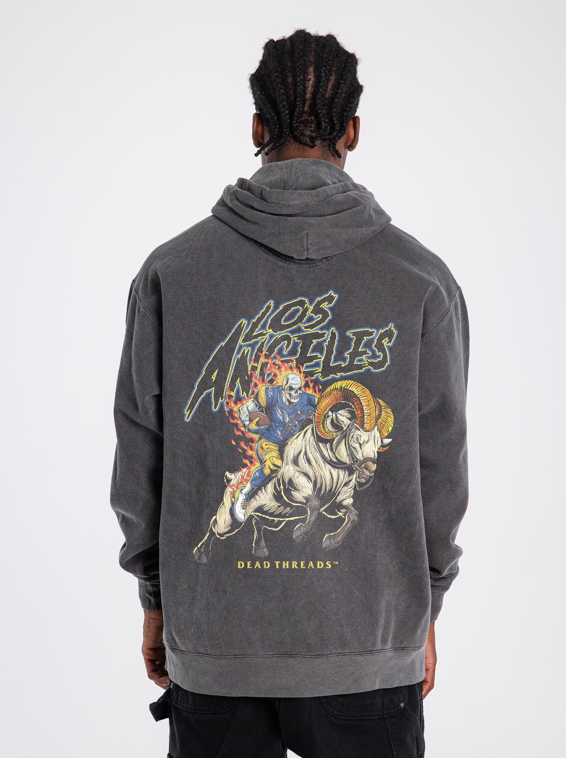 LOS ANGELES FOOTBALL v2 - “DT ESSENTIAL" HOODIE – Hoodie – Dead Threads Apparel
