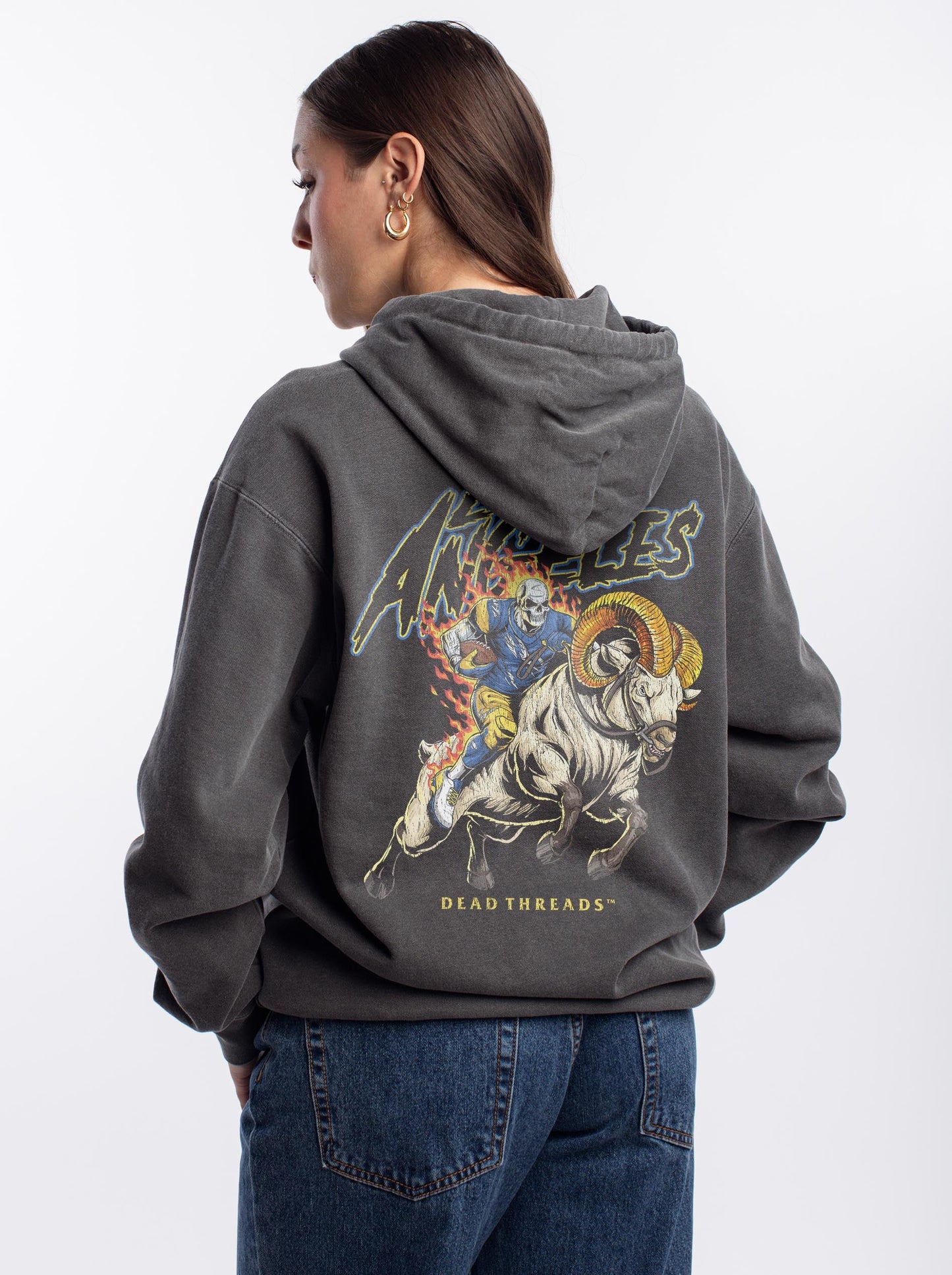LOS ANGELES FOOTBALL v2 - “DT ESSENTIAL" HOODIE – Hoodie – Dead Threads Apparel
