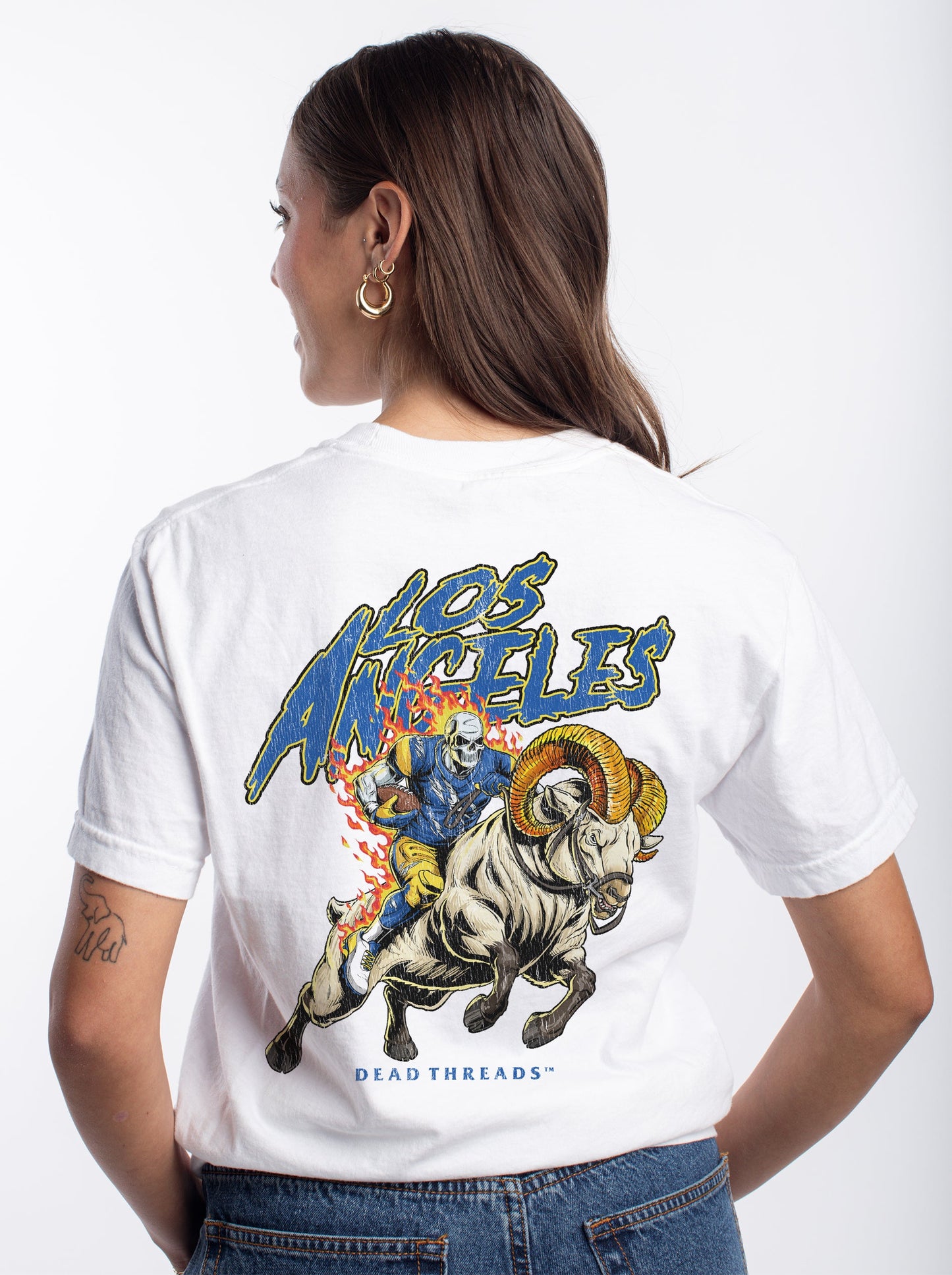 LOS ANGELES FOOTBALL v2 - “DT ESSENTIAL" PREMIUM T - SHIRT – T-Shirt – Dead Threads Apparel