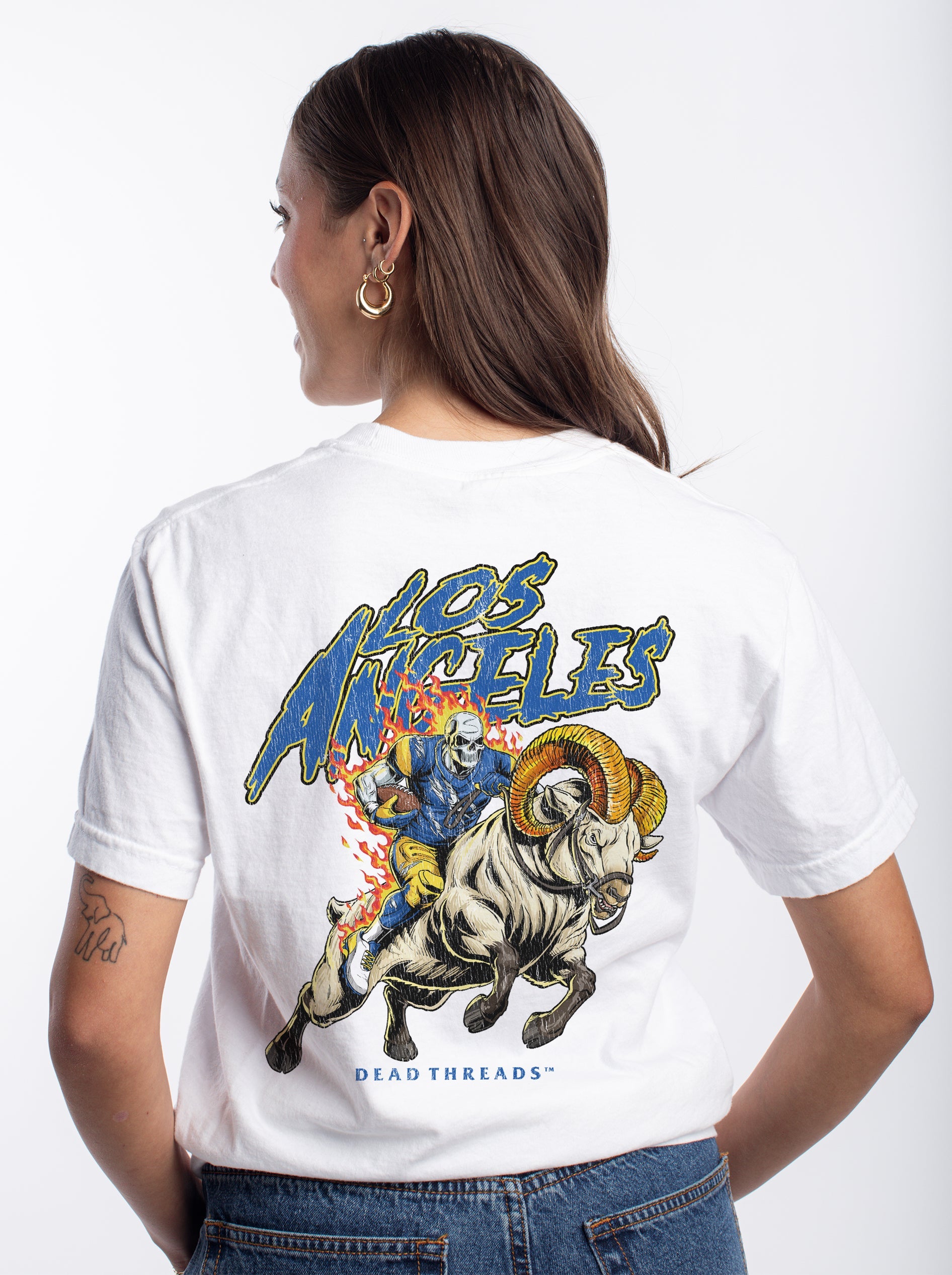 LOS ANGELES FOOTBALL v2 - “DT ESSENTIAL" PREMIUM T - SHIRT – T-Shirt – Dead Threads Apparel