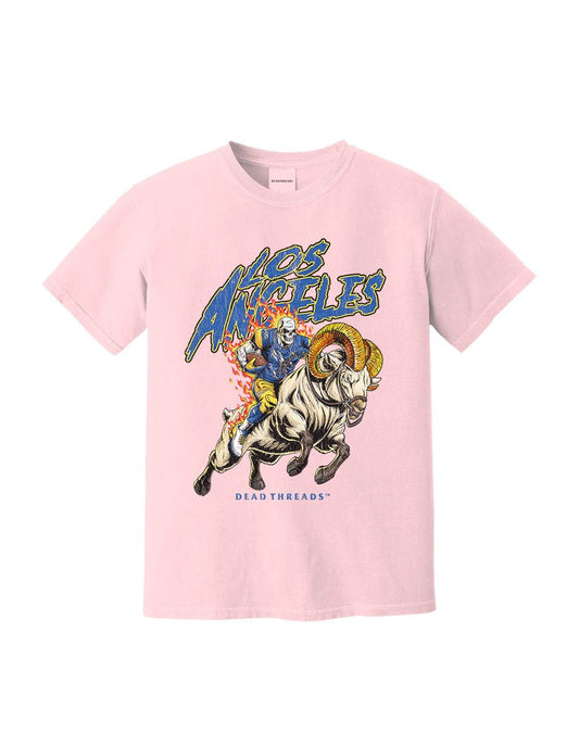 LOS ANGELES FOOTBALL v2 - PINK – T-Shirt – Dead Threads Apparel