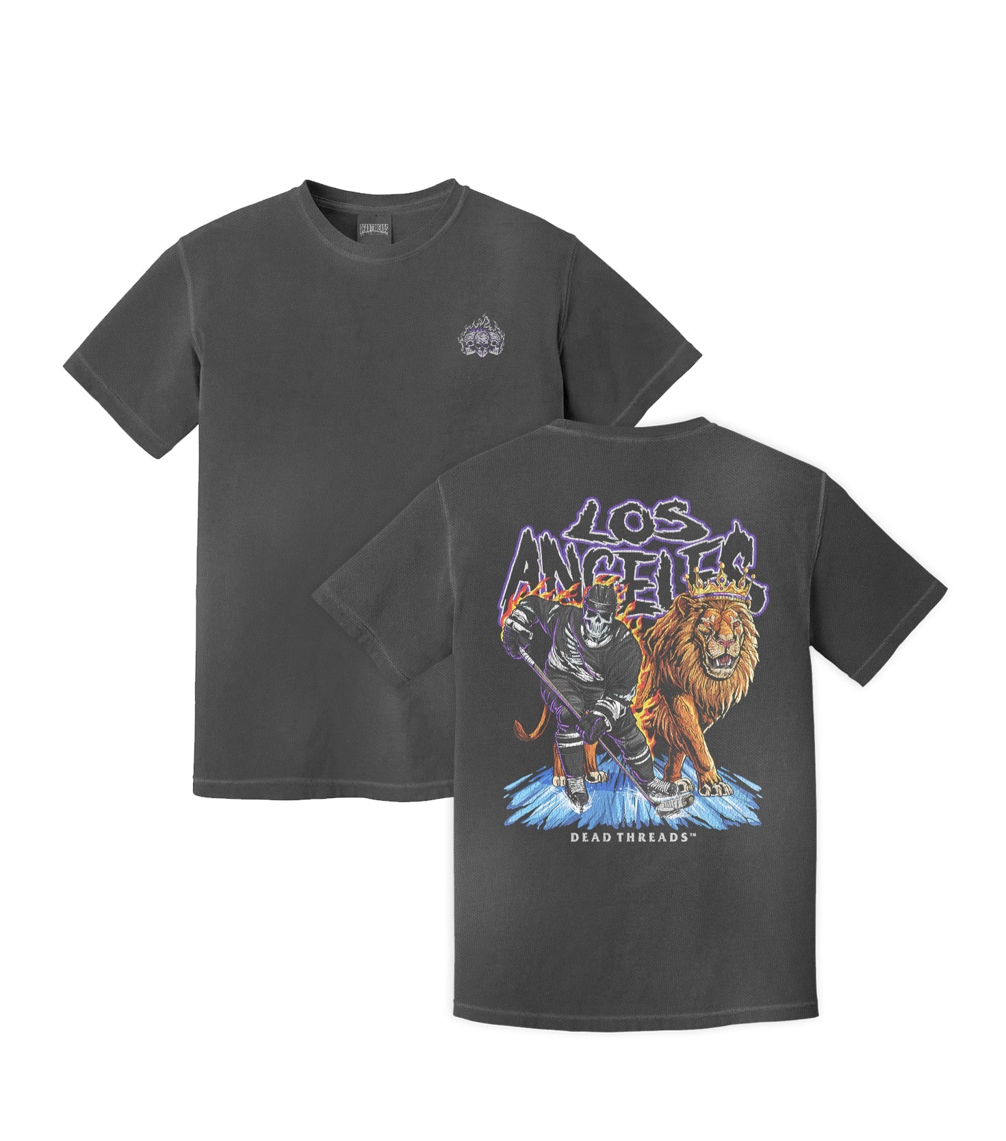LOS ANGELES HOCKEY - “3 SKULL” PREMIUM T - SHIRT – T-Shirt – Dead Threads Apparel