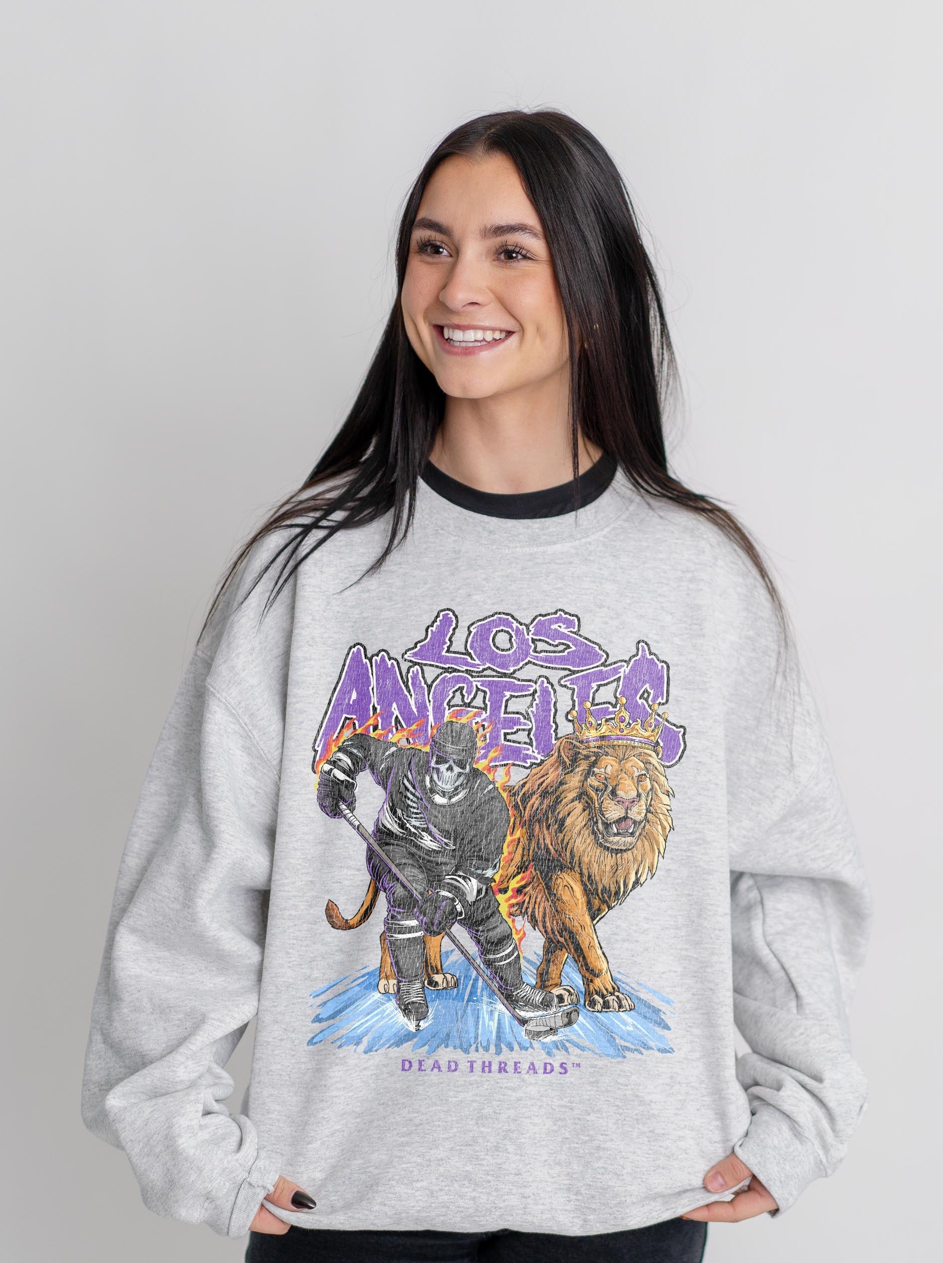 LOS ANGELES HOCKEY CREWNECK SWEATSHIRT – Sweatshirt – Dead Threads Apparel