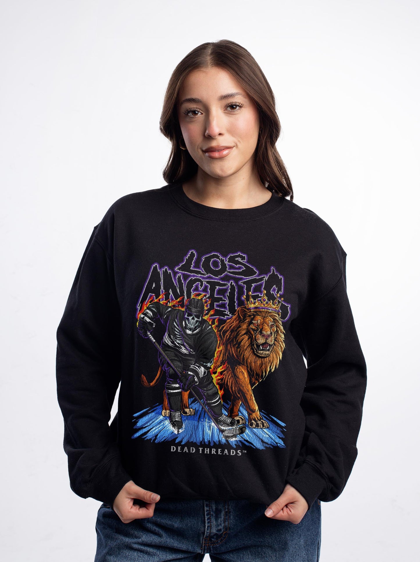 LOS ANGELES HOCKEY CREWNECK SWEATSHIRT – Sweatshirt – Dead Threads Apparel