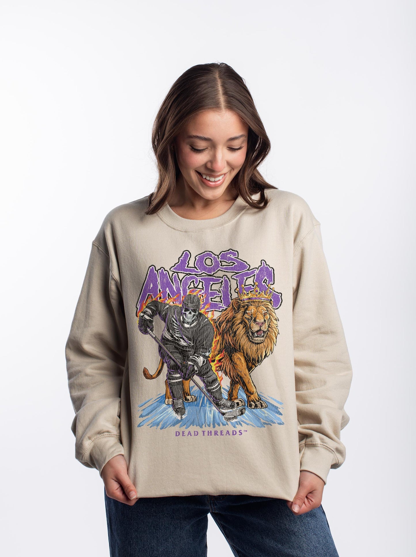 LOS ANGELES HOCKEY CREWNECK SWEATSHIRT – Sweatshirt – Dead Threads Apparel