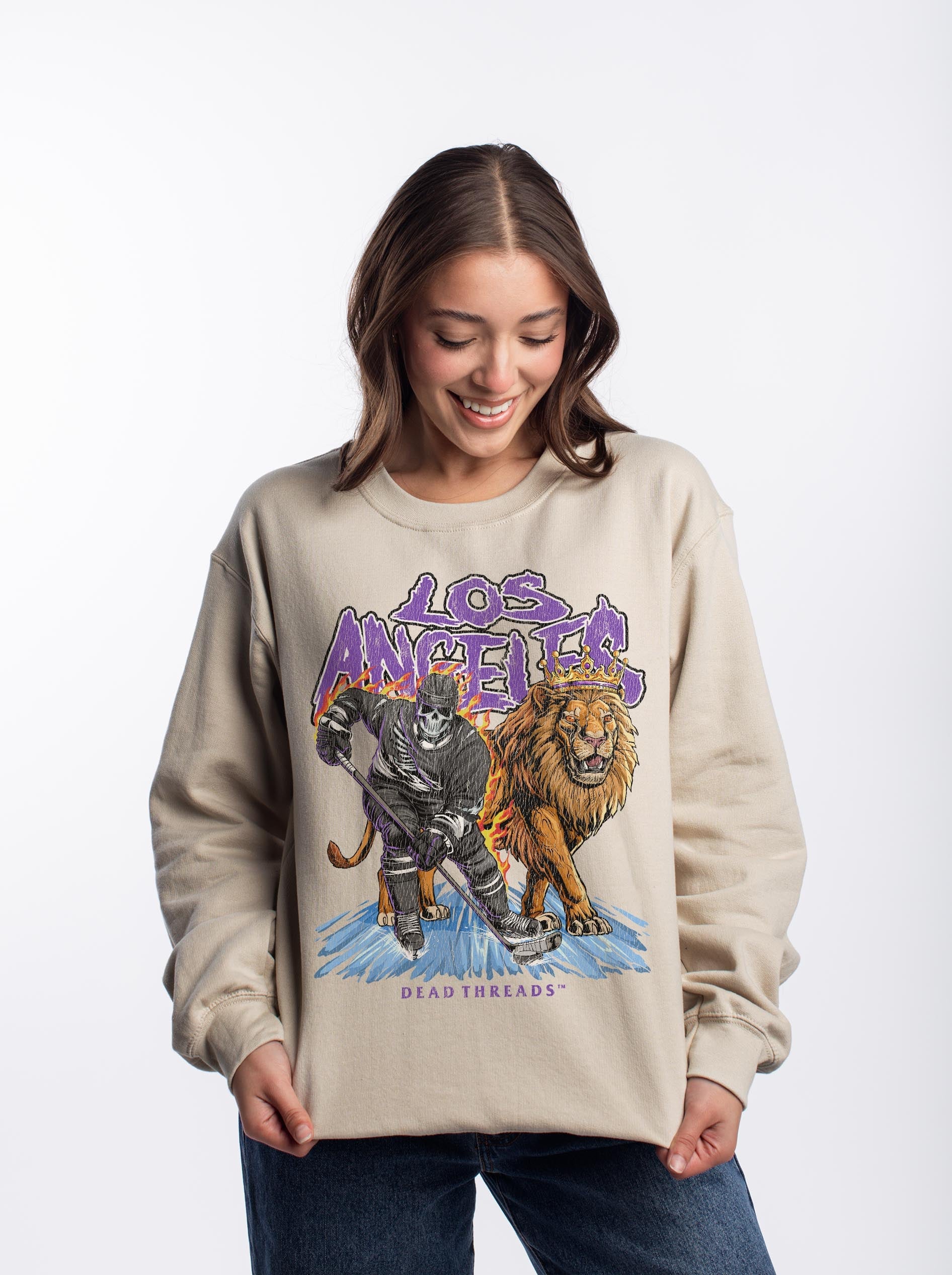 LOS ANGELES HOCKEY CREWNECK SWEATSHIRT – Sweatshirt – Dead Threads Apparel