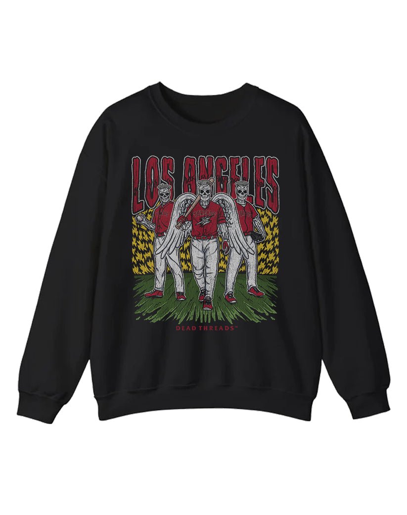 LOS ANGELES “RED” BASEBALL CREWNECK SWEATSHIRT – Sweatshirt – Dead Threads Apparel