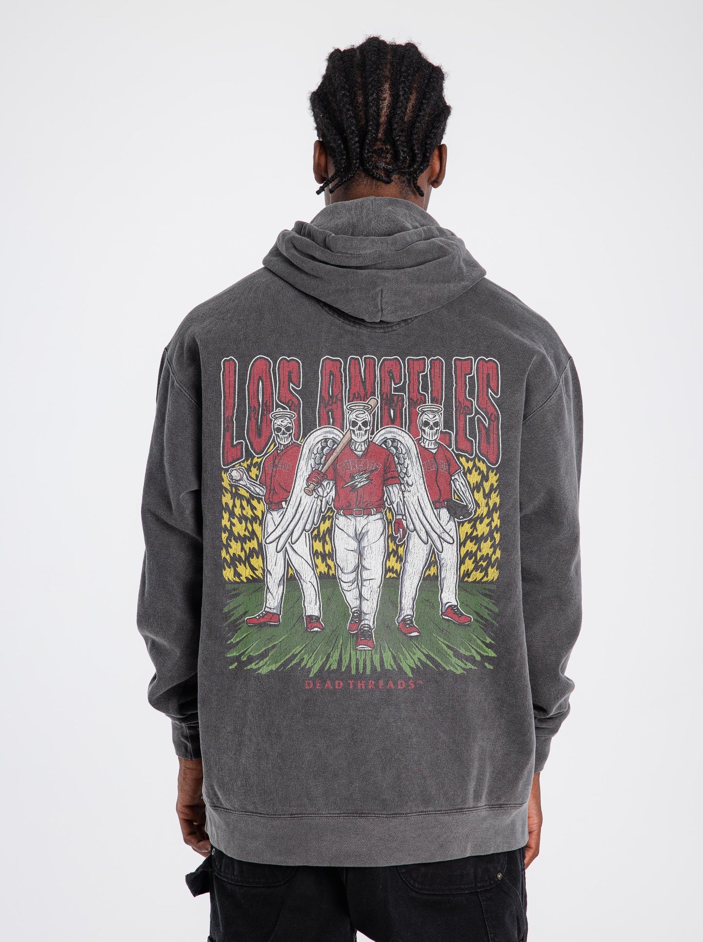 LOS ANGELES “RED” BASEBALL - “DT ESSENTIAL" HOODIE – Hoodie – Dead Threads Apparel